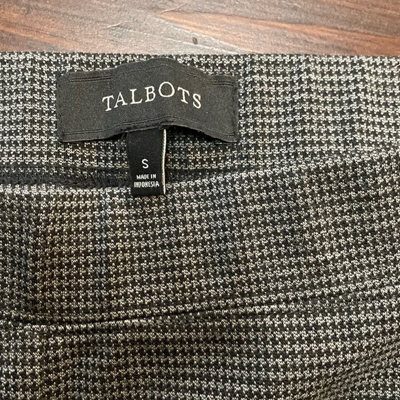 Talbots stretch fitted cotton houndstooth pants - Picture 4 of 5